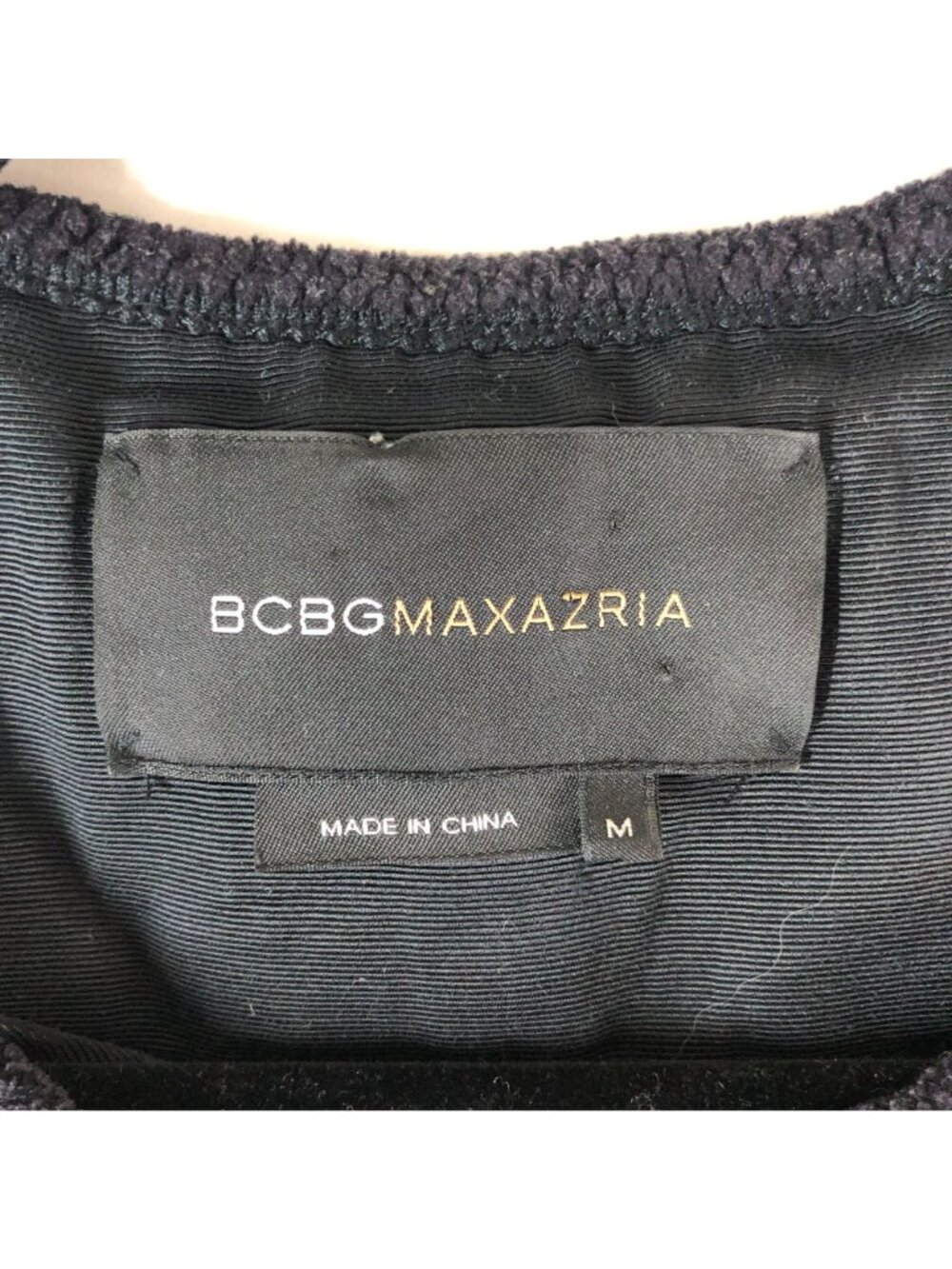 BCBGMaxAzria Womens Blazer Cap Sleeve Y2K Full Zip Chain Tweed Detail Black M - Picture 3 of 4